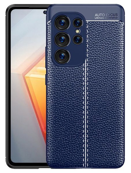 Samsung Galaxy S23 Ultra      Leather Texture Case    Navy