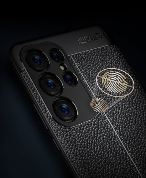 Samsung Galaxy S23 Ultra      Leather Texture Case    Navy