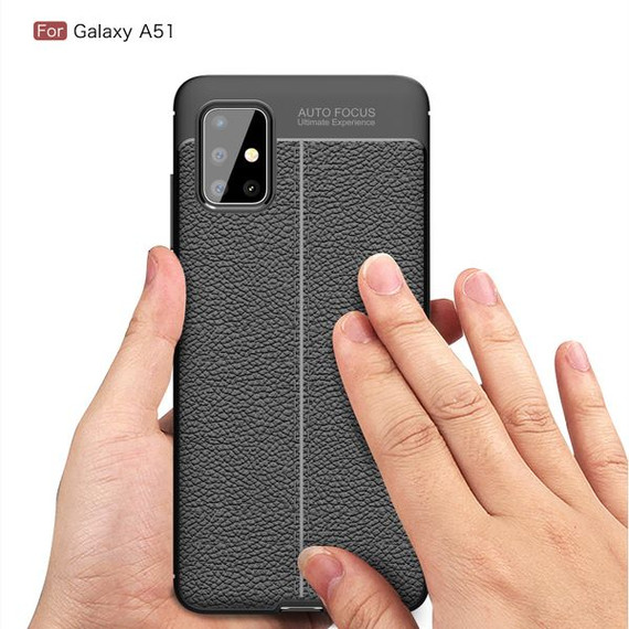 Samsung Galaxy A51      Leather Texture Case    Red