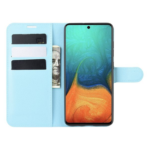 Galaxy A71      Pu Wallet Case    [Lightblue]