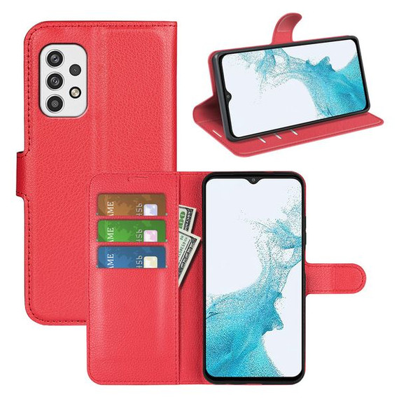 Galaxy A23      Pu Wallet Case    [Red]