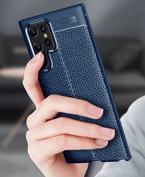 Samsung Galaxy S22 Ultra Leather Texture Case Black Samsung Galaxy S22 Ultra Leather Texture Case Black
