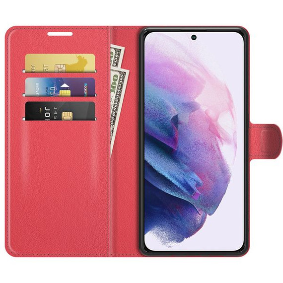 Galaxy S22      Pu Wallet Case    [Red]