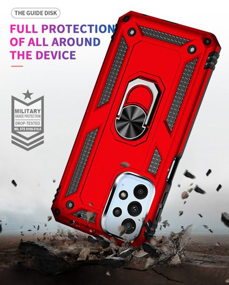 Samsung Galaxy A23      Military Armour Ring Case    Red