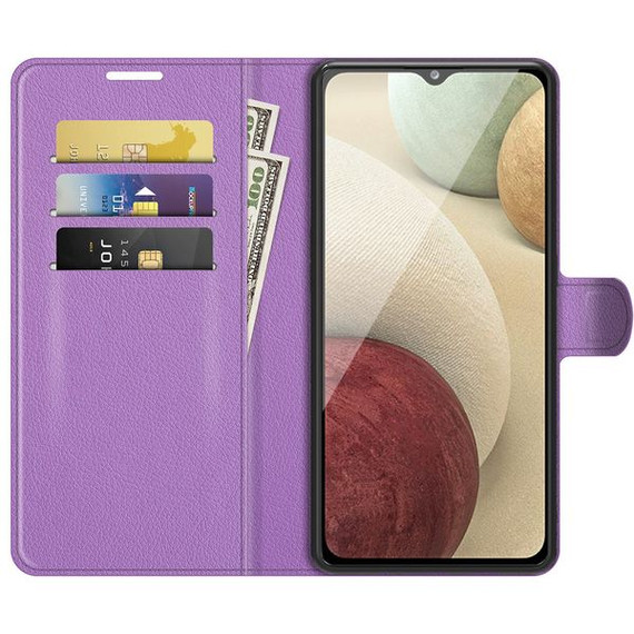 Galaxy M32 4G      Pu Wallet Case    [Purple]