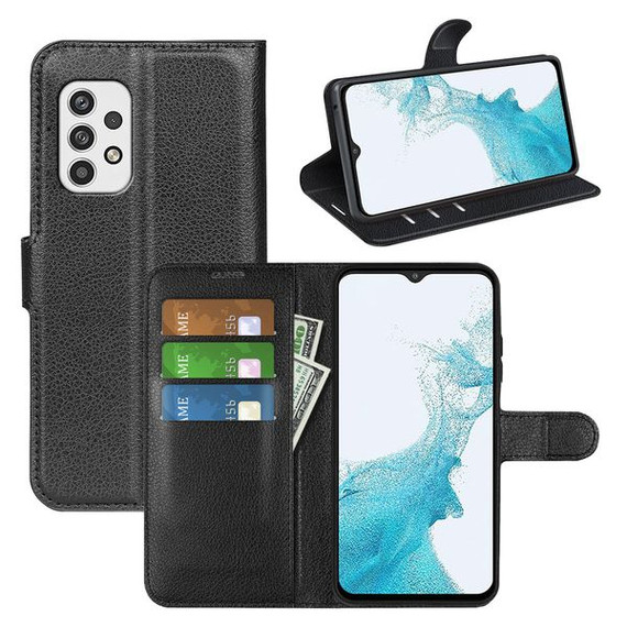 Galaxy A23      Pu Wallet Case    [Black]