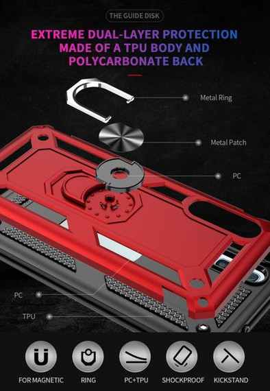 Samsung Galaxy A50      Military Armour Case    Red