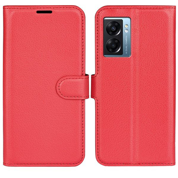 Oppo A77 5G      Pu Wallet Case    [Red]