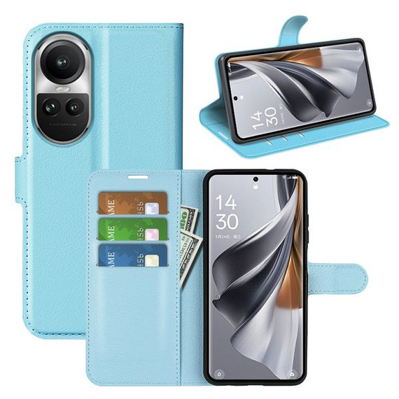Oppo Reno 10 Pro 5G      Pu Wallet Case    [Lightblue]