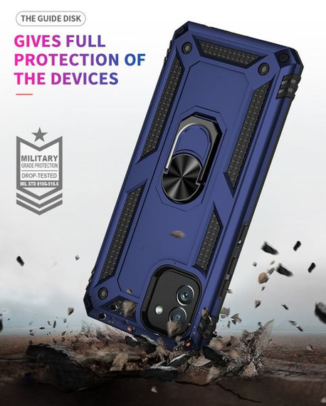 Samsung Galaxy A03      Military Armour Ring Case    Navy