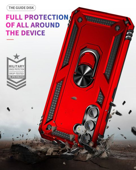 Samsung Galaxy A54 5G      Military Armour Ring Case    Red