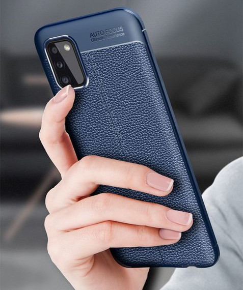 Samsung Galaxy A02S      Leather Texture Case    Navy