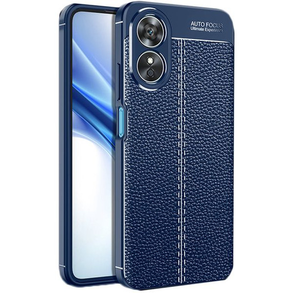 OPPO A17 Leather Texture Case Navy OPPO A17 Leather Texture Case Navy