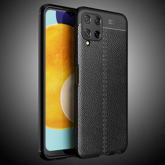 Samsung Galaxy M32 4G Leather Texture Case Black Samsung Galaxy M32 4G Leather Texture Case Black