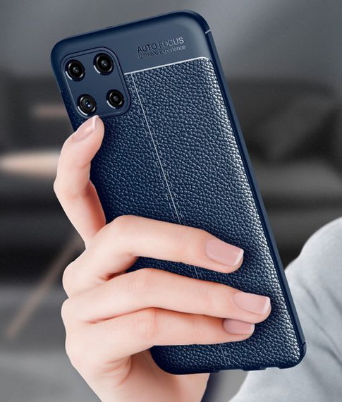 Samsung Galaxy M32 4G Leather Texture Case Black Samsung Galaxy M32 4G Leather Texture Case Black