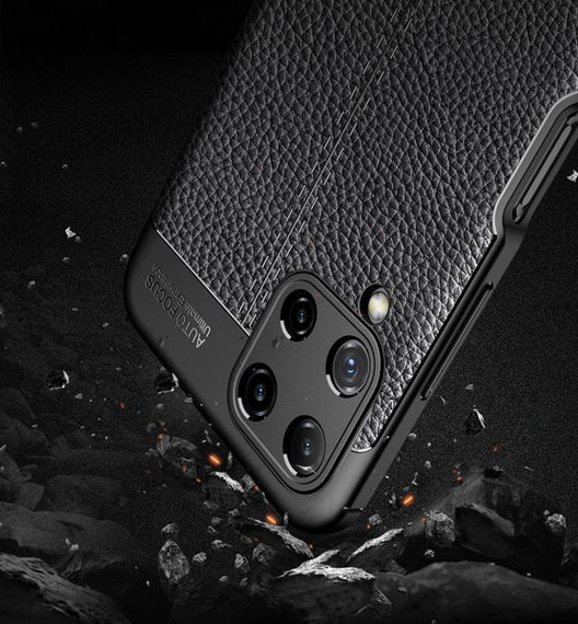 Samsung Galaxy M32 4G Leather Texture Case Black Samsung Galaxy M32 4G Leather Texture Case Black