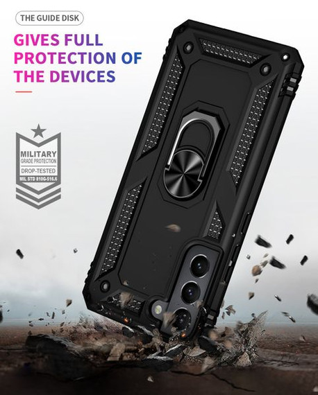 Samsung Galaxy S22+      Military Armour Ring Case    Black