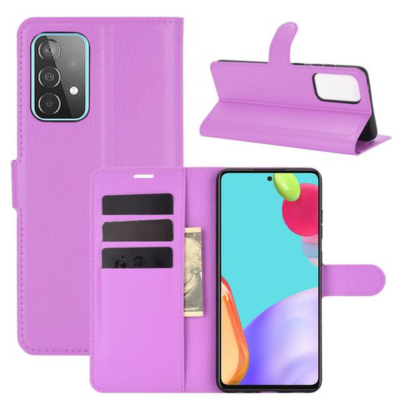Galaxy A52      Pu Wallet Case    [Purple]