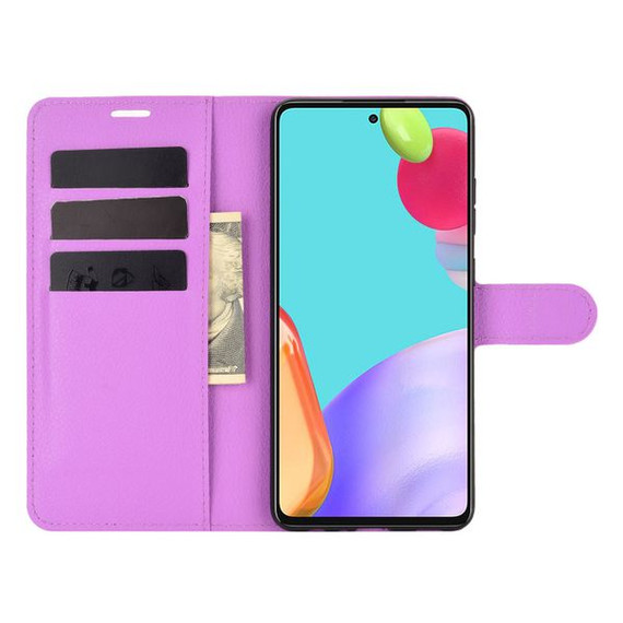 Galaxy A52      Pu Wallet Case    [Purple]