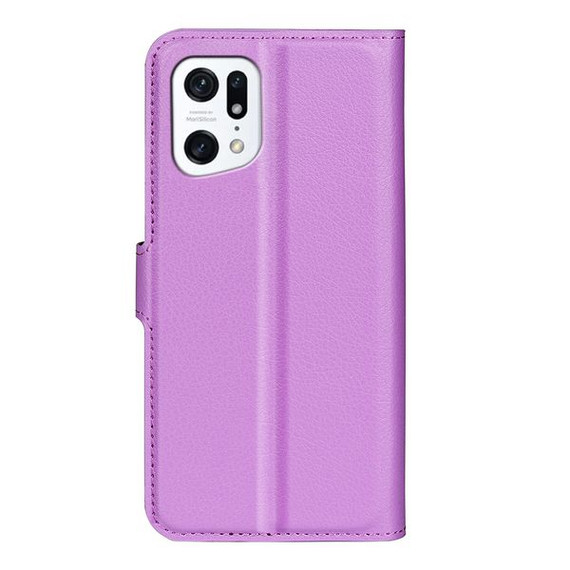 Oppo Find X5      Pu Wallet Case    [Purple]