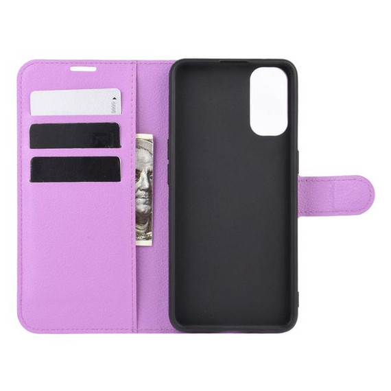 Oppo Reno4 5G      Pu Wallet Case    [Purple]