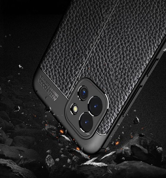 Samsung Galaxy A03      Leather Texture Case    Black
