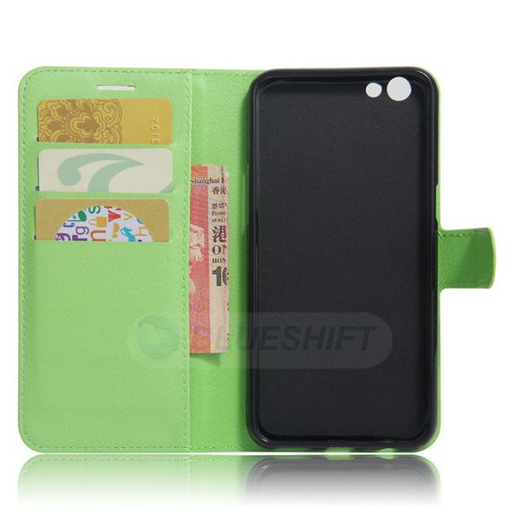 Oppo A77 (2017)      Pu Wallet Case    [Green]