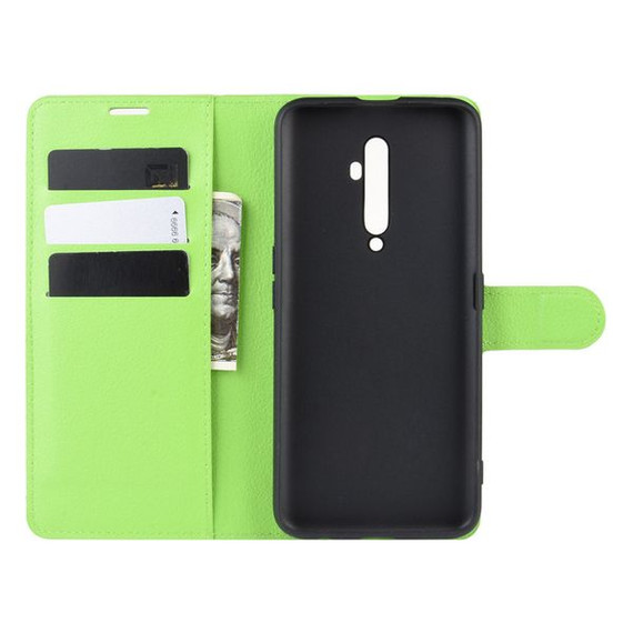 Oppo Reno2 Z      Pu Wallet Case    [Green]