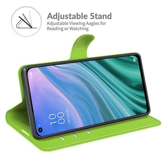 Oppo A54 5G      Pu Wallet Case    [Green]