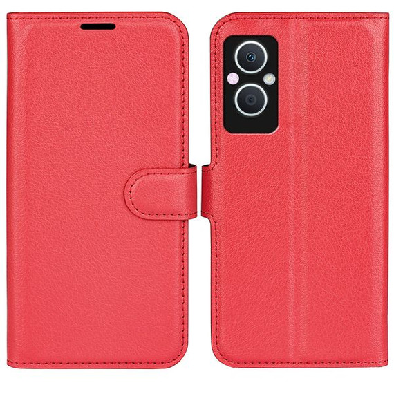 Oppo Reno8 Lite 5G      Pu Wallet Case    [Red]