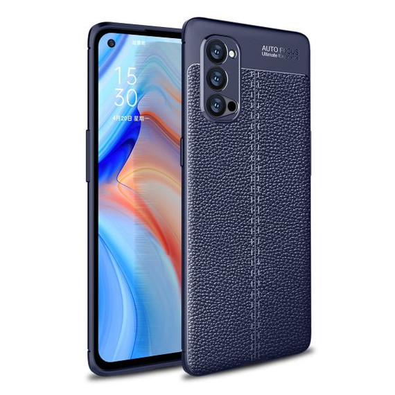 OPPO Reno4 Pro 5G Leather Texture Case Navy OPPO Reno4 Pro 5G Leather Texture Case Navy