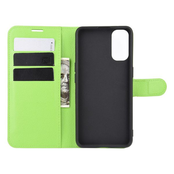 Oppo Reno4 Pro 5G      Pu Wallet Case    [Green]