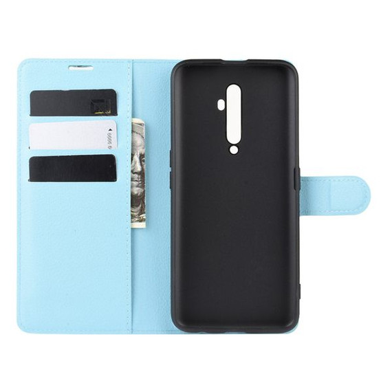 Oppo Reno2 Z      Pu Wallet Case    [Lightblue]
