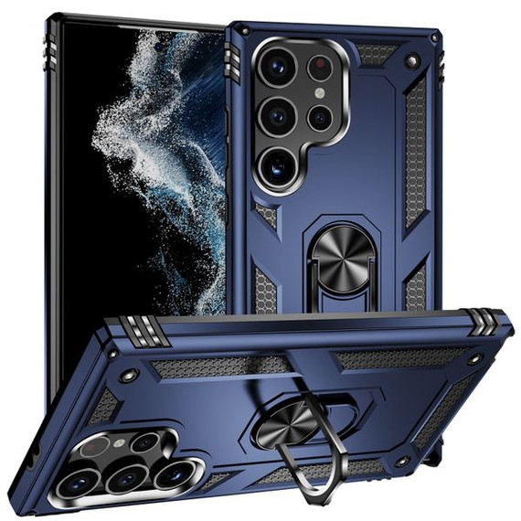 Samsung Galaxy S24Ultra Military Armour Ring Case Navy Samsung Galaxy S24Ultra Military Armour Ring Case Navy