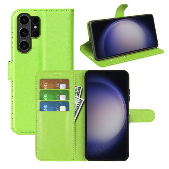Galaxy S24Ultra      Pu Wallet Case    [Green]