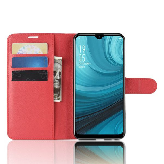 Oppo Ax7      Pu Wallet Case    [Red]