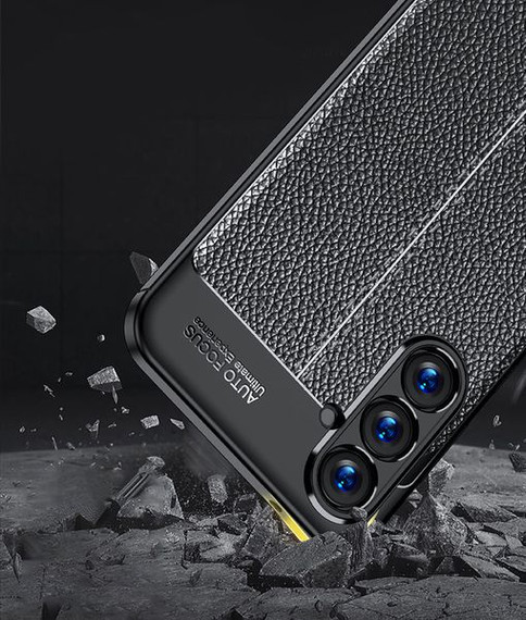 Samsung Galaxy S24      Leather Texture Case    Black