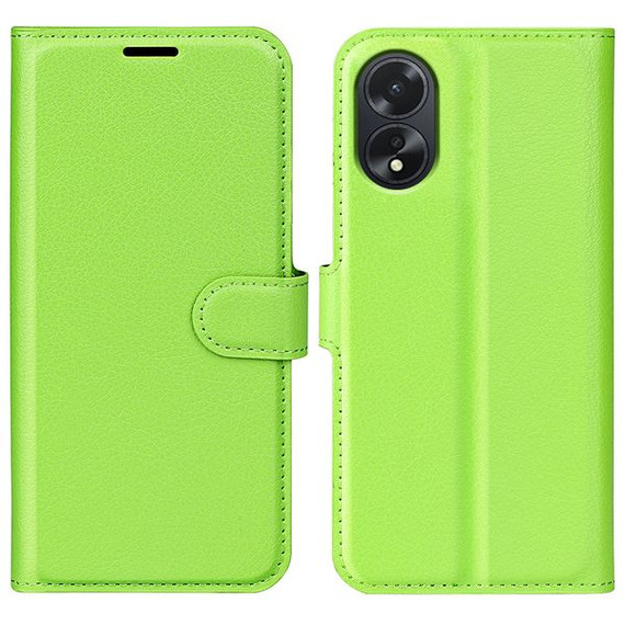 Oppo A18      Pu Wallet Case    [Green]