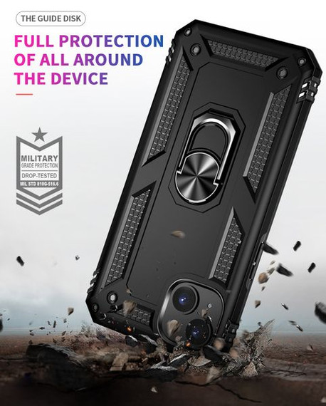 Apple iPhone 15 Military Armour Ring Case Black Apple iPhone 15 Military Armour Ring Case Black