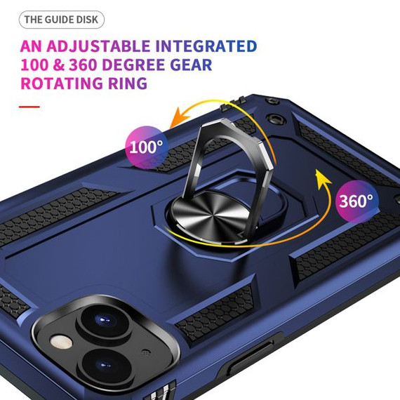 Apple iPhone 15 Plus Military Armour Ring Case Navy Apple iPhone 15 Plus Military Armour Ring Case Navy