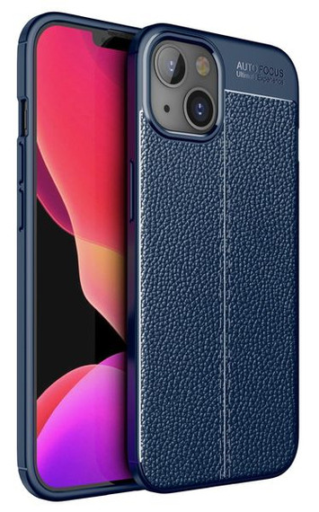 Apple iPhone 14 Leather Texture Case Navy Apple iPhone 14 Leather Texture Case Navy