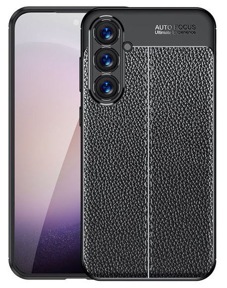 Samsung Galaxy S24+      Leather Texture Case    Black