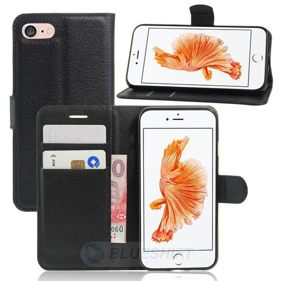 Iphone Se (3Nd Gen)      Pu Wallet Case    [Black]