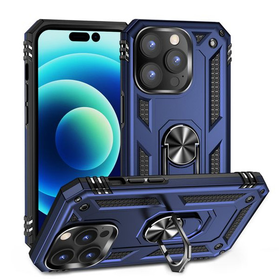 Apple iPhone 14 Pro Military Armour Ring Case Navy Apple iPhone 14 Pro Military Armour Ring Case Navy