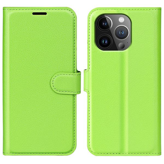 Iphone 15 Pro      Pu Wallet Case    [Green]