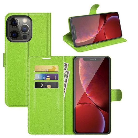 Iphone 13 Pro      Pu Wallet Case    [Green]