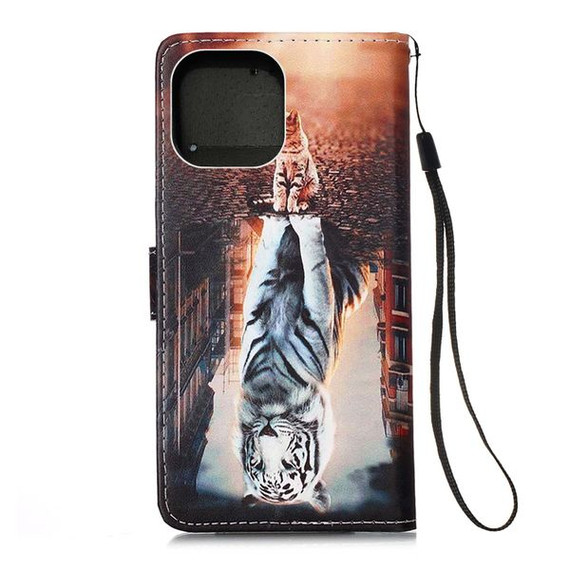 Apple iPhone 13 Designer PU Case Cat&Tiger