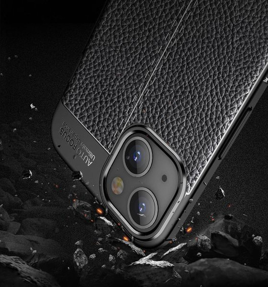 Apple iPhone 13 Mini Leather Texture Case Navy