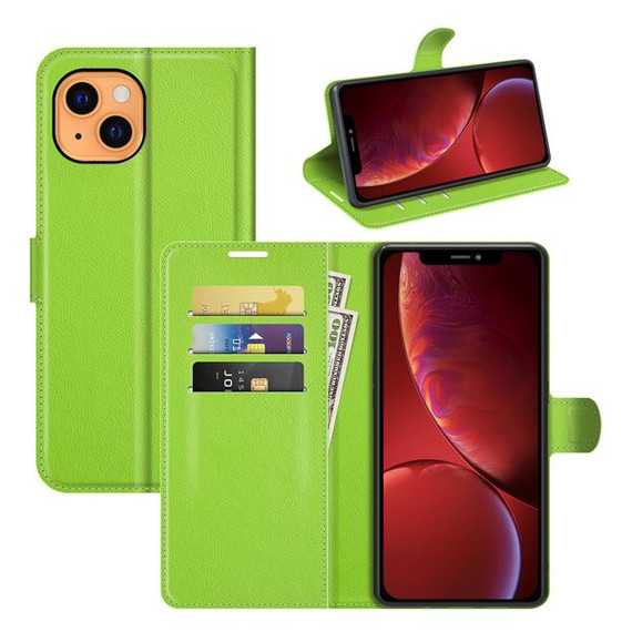Iphone 13      Pu Wallet Case    [Green]