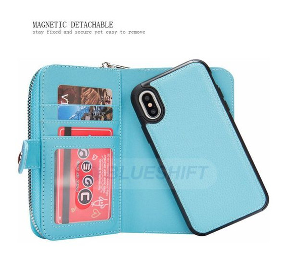 Apple iPhone X/XS Zipper Wallet Case LightBlue